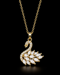 Celeste Swan Pendant Necklace